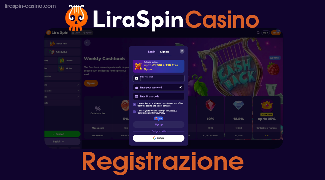 liraspin casino registrazione